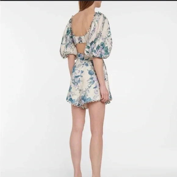 Zimmermann Exclusive Mytheresa – Cassia floral linen crop top - Picture 3 of 12